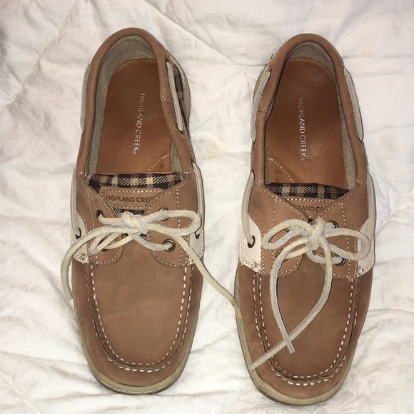 Highland Creek PLAID leather tie loafer flat preppy slip on comfy boat shoes 7.5 - Picture 7 of 16